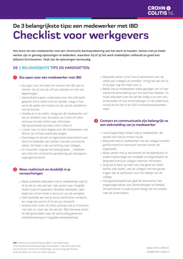 Checklist werkgevers